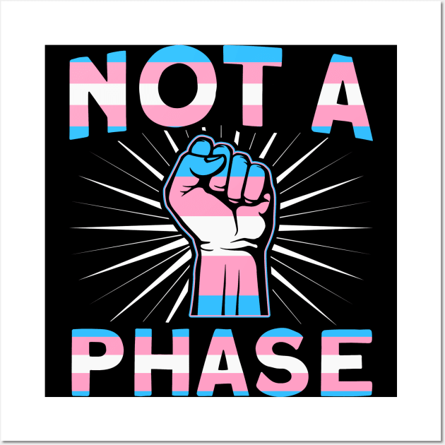 LGBT Pride Month Not a phase Trans Gay Pride Wall Art by Toeffishirts